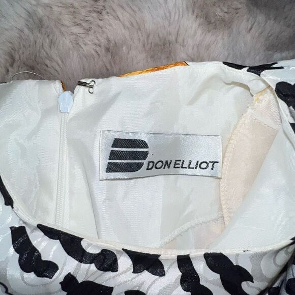 Stunning Don Elliot Vintage 80s Dress Baroque Design - Picture 9 of 16